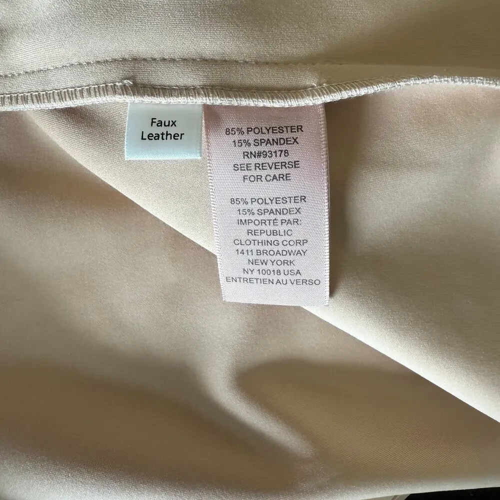 Philosophy Republic Duster Jacket Size Missing Faux Suede Leather Beige Long